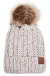 CC Lined Fur Pom Beanie